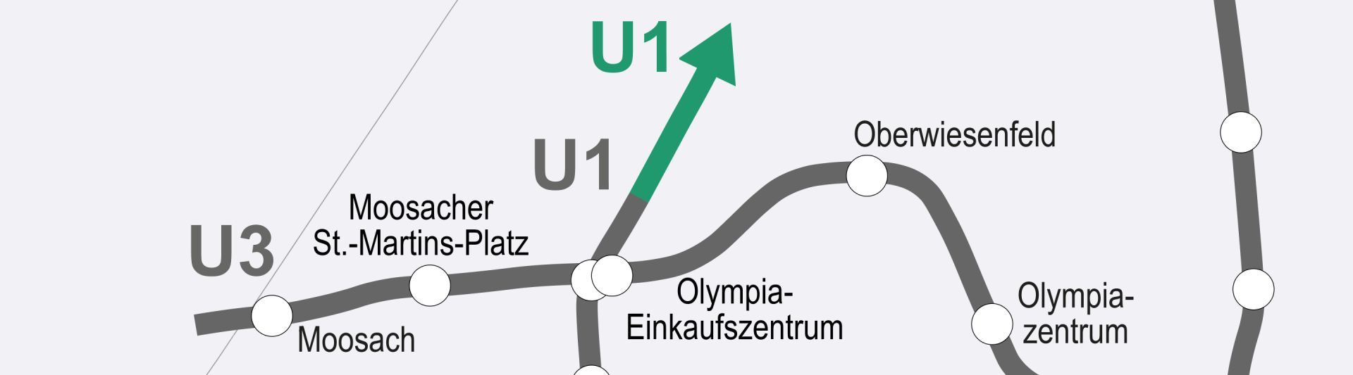 Netzplanausschnitt U1 Nord; Grafik: Baureferat