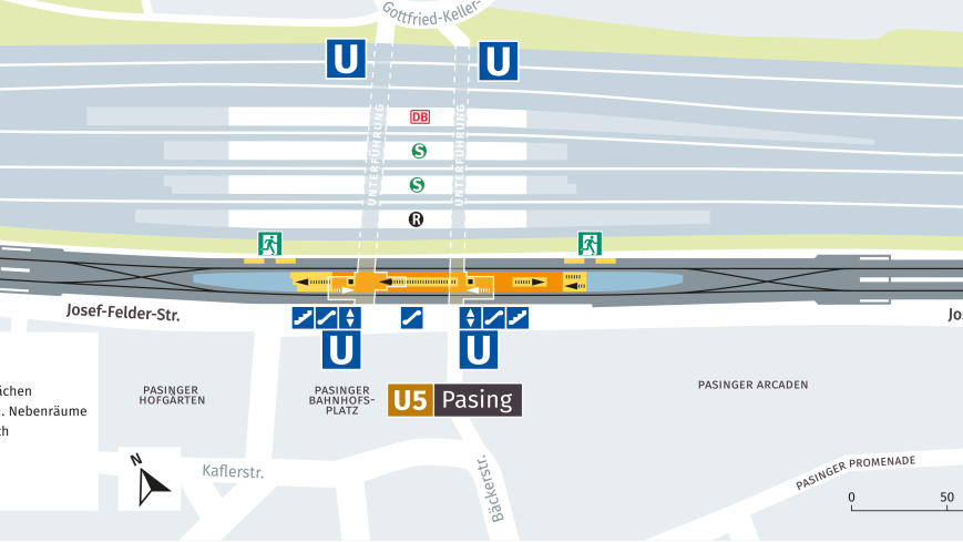Teaserbild Lageplan U-Bahnhof Pasing; Quelle: Baureferat